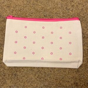 🌶4/$12 NEW Walmart Beauty Branded Canvas Travel Makeup Pouch Makeup Bag